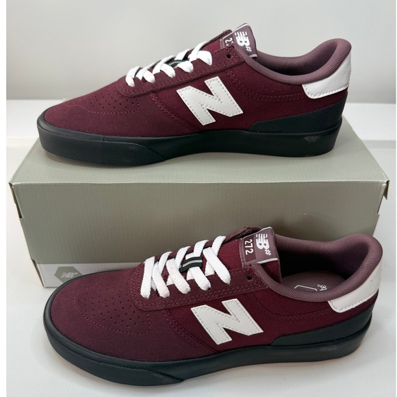 New Balance Numeric 272 Burgundy Black Mens Sneakers NM272BNB Mens 7 W 8.5 New